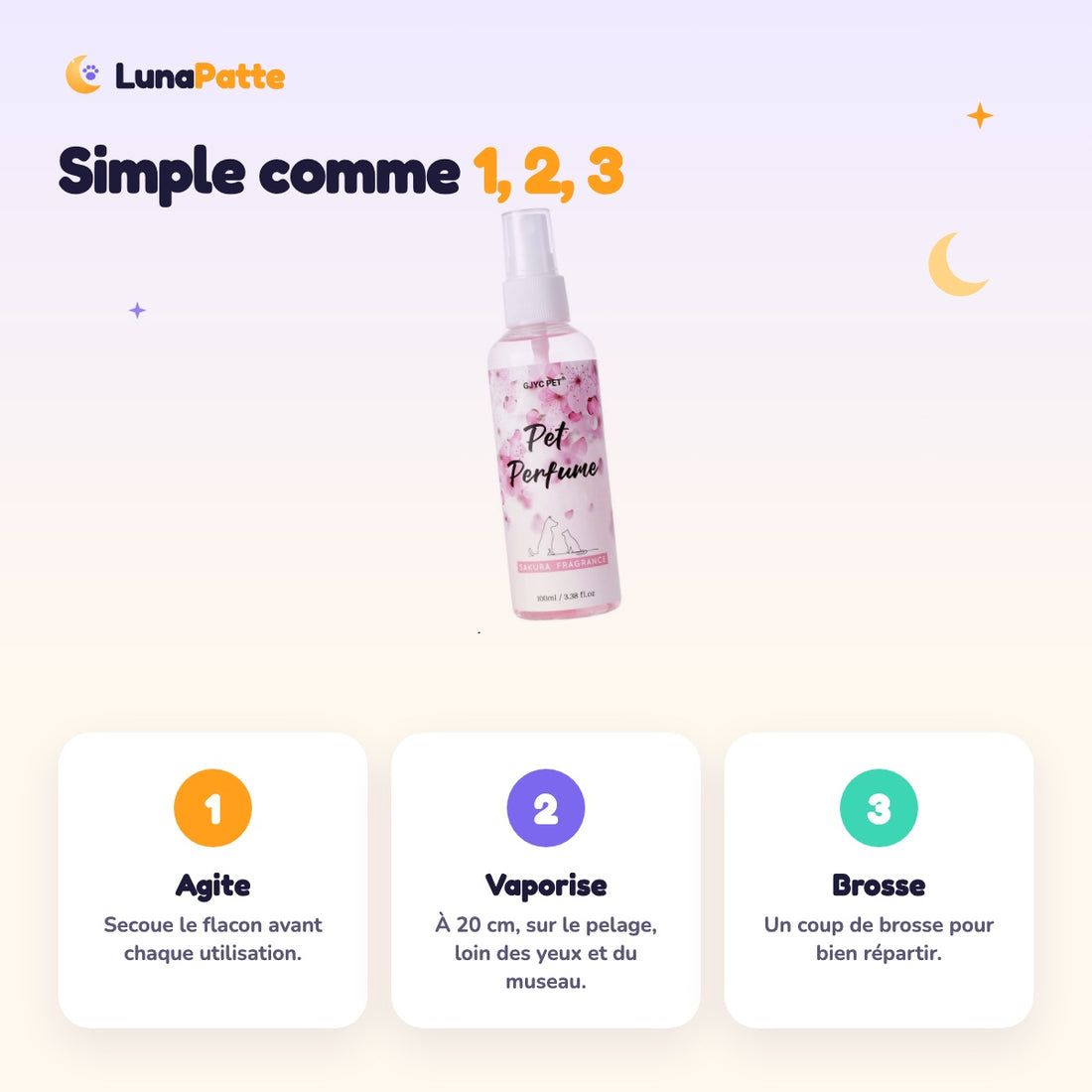Mode d'emploi du parfum Sakura en 3 étapes